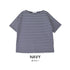 【日本製】半袖 ボーダーTシャツ レディース 綿100% ハードコットン ブルー(FL23SS-018W-bl)